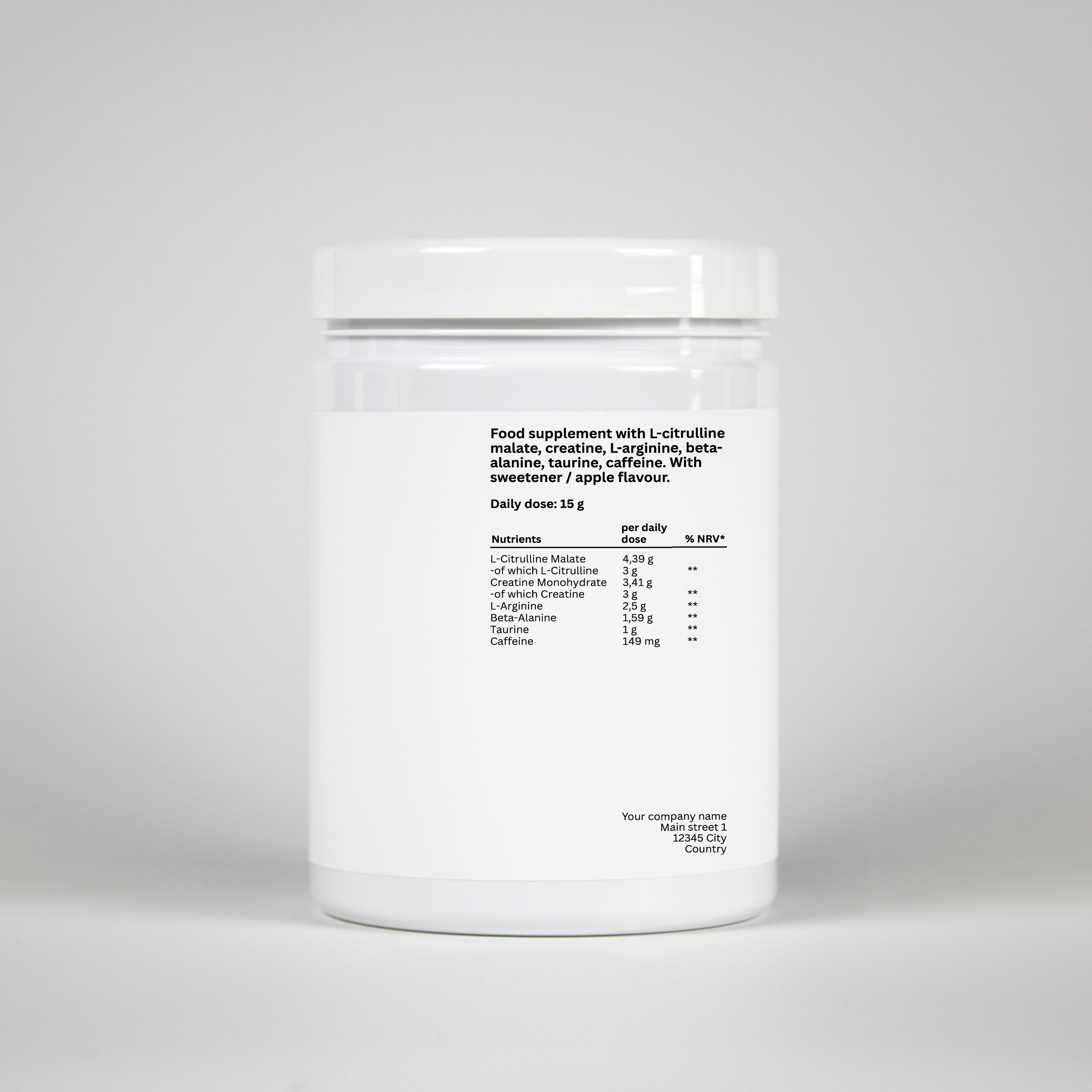 Pre-Workout Booster Green Apple - 500g